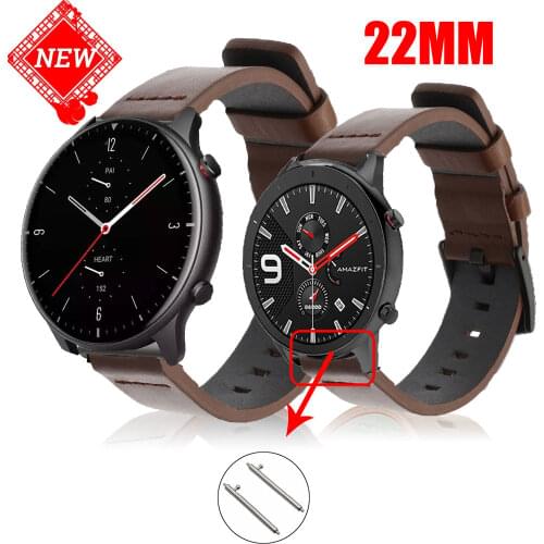 Leather Band Strap For Xiaomi Huami Amazfit GTR 2 2E 47mm color Pace Stratos2S 2 Sport Bracelet Gtr2 Replacement Wristband Corre
