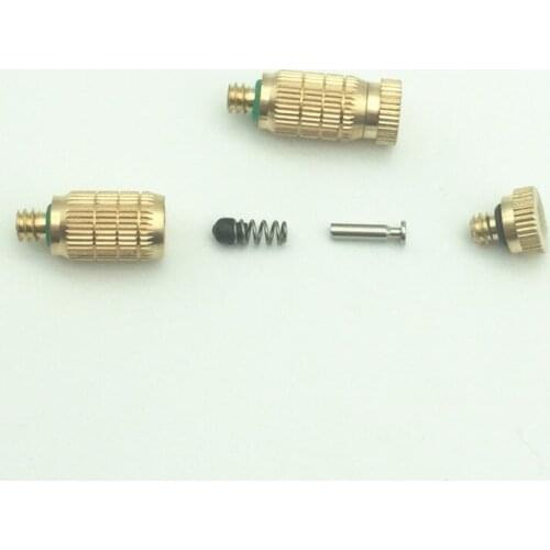 C150 Brass material high pressure mist nozzle fine fog for patio misting system 0.1mm-0.8mm 20pcs/pack