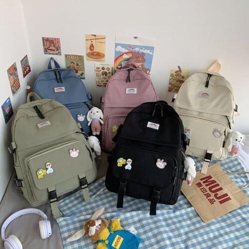 Fashion Womens Backpack 2021 Summer New Harajuku Schoolbag For Girls Large Capacity Waterproof Anti-theft Travel Backpack