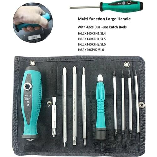 10 in 1 Precision Screwdriver Bit Set Handle Multi-function Screw Driver Magnetic Multi-use Slotted Phillips Hand Tools Set