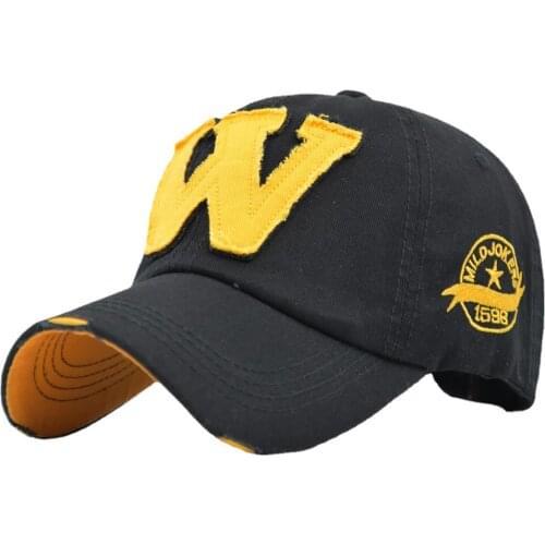 2021 Washed Baseball Cap New 3D Embroidery Letter W Hat Mens and Womens Retro Caps Trucker Hat Black Lives Matter Unisex