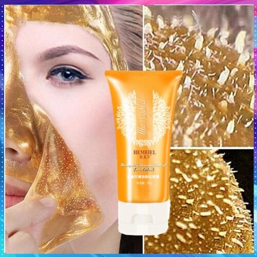 HEMEIEL Peel off Mask Blackhead Remove 24k Gold Clean Pore Acne Whitening Facial Oil control Moisturizing Skin care Tear Mask