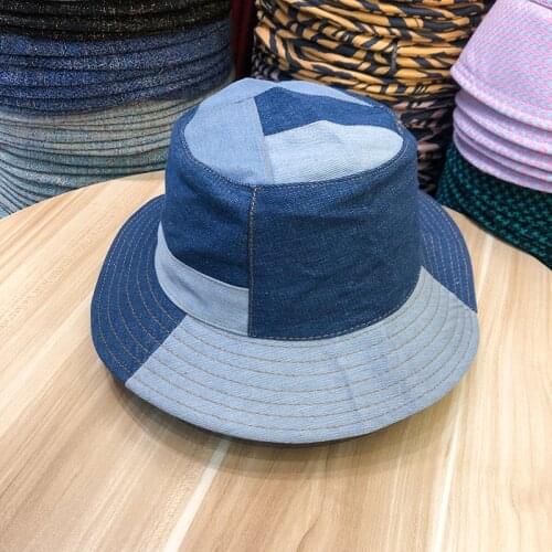 New Unisex Bucket Hats Women Summer Sunscreen Hat Men Patchwork Color Sunbonnet Fedoras Outdoor Fisherman Hat Beach Cap Caps