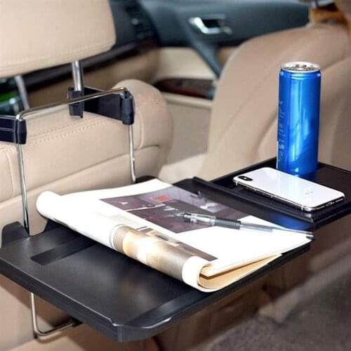 Car Steering Wheel Seat Tray Desk Travel Table Laptop, Tablet Desk Headrest Tray For Working Writing Eating Notebook Cup Holder