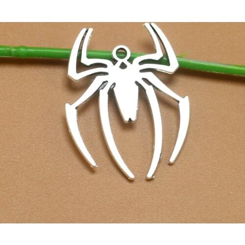 15Pcs/lot Spider Halloween Tibetan Silver Color Pendants Horror charm DIY Handmade Necklace Accessories Findings Jewelry Making