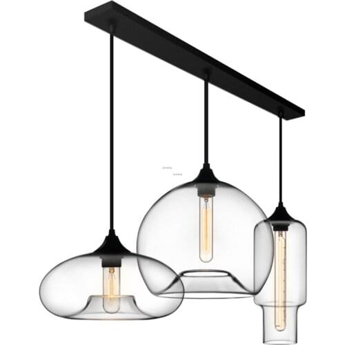 Nordic Pendant Lights Kitchen Hanging Lamps Christmas Decorations for Home Dining Room Bar Deco Pendant Lamp Luminaire Glass