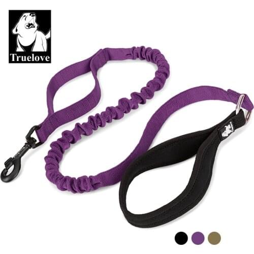 Truelove Bungee Pet Dog Leash Nylon Retractable Extendable Running Dual Pet Leash Springs Soft Padded Dog Leashes Training Leads