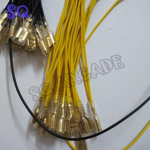 20pcs/lot LED lamp Wire with 6.4mm quick connector and MOLEX style connector for 32pcs illuminated button/arcade parts