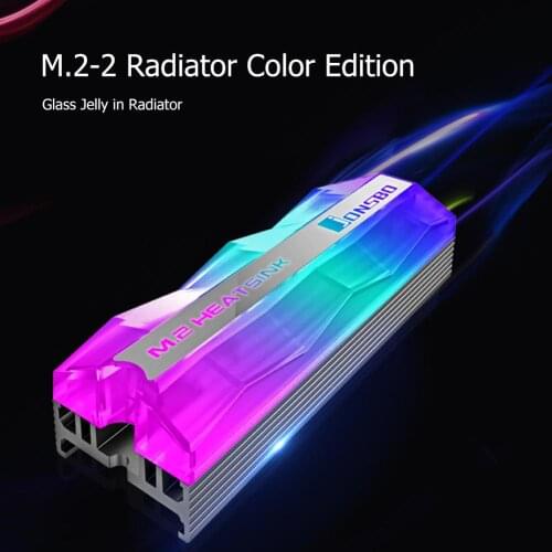Jonsbo M.2-2 Colorful Lighting M.2 2280 SSD Heatsink Solid State Hard Disk Cooler Radiator FAN Pin Heat Thermal Dissipation Cool