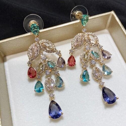 Luxury Famous Brand Fashion Drop Earrings Vintage Jewelry for Woman Party Gift