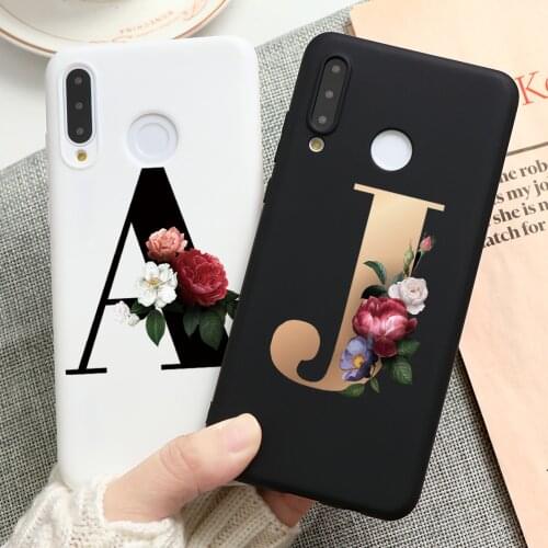 Fashion Customized initial Soft Silicon Case For Huawei P40 Lite E p40lite Cover For Huawei P40 Pro Phone Cases Capa p 40 p40pro