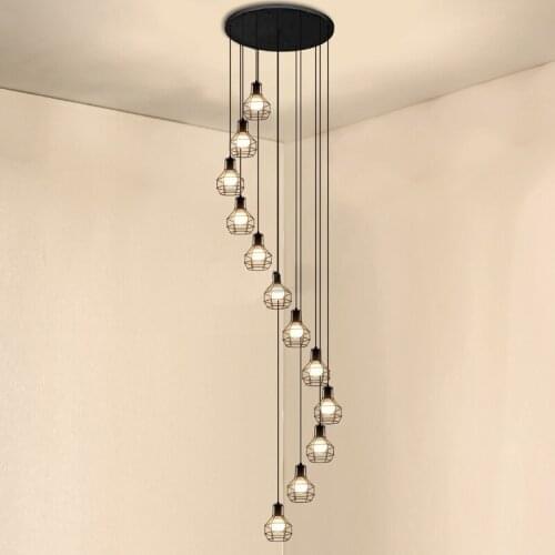 Modern LED Crystal Chandelier Lighting For Foyer Stair Staircase Room Hotel Hall Ceiling Hanging Suspension Lamp Decorate Light