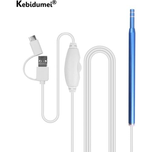 Type C USB Micro USB Ear Cleaning Endoscope Visual Ear Spoon 5.5mm Ear pick Otoscope Borescope For Android PC Health Care