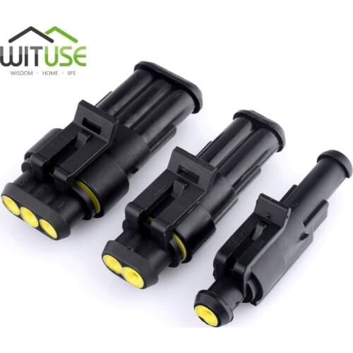 TSLEEN Drop Shipping 10x 1/2/3/4/5/6 Pin Way Sealed Car Waterproof Electrical Cable Connector Auto Plug Kit For Motorcyle Car