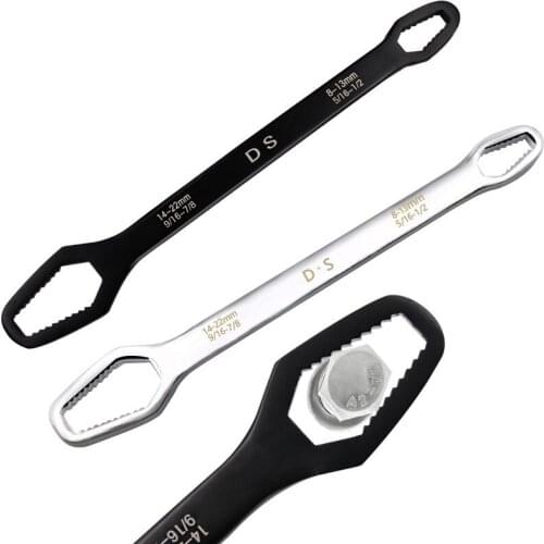 Universal Double Sided Wrench Chromium Vanadium Self-Tightening Universal Wrench for Car Bicycle Repairing FK88