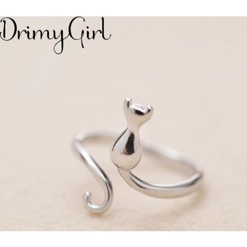 Punk Vintage Moon Cat Ring For Women Men Adjustable Size Geometric Rings Exquisite Creative Jewelry Wholesale