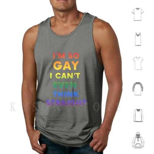 I'm So ..... Tank Tops Vest 100% Cotton Rainbow Pride Proud Bright Colourful Love Is Love Open Accepting