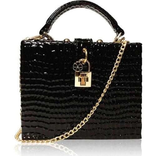 Ladies Dinner Party Purse Personality Snake Print Box Handbag Women Serpentine Lock Small Square Pu Evening Clutch Shoulder Bag