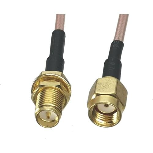 1pcs RG316 Cable RP-SMA Male Jack to RP-SMA Female Plug Bulkhead Connector RF Coaxial Pigtail Jumper Adapter New 4inch~10FT