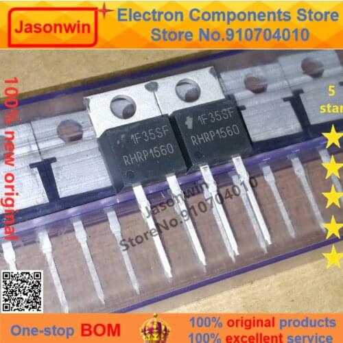100% nuevo 50 unids/lote original diode RHRP1560 RHR1560 15A 600V TO-220 Transistor