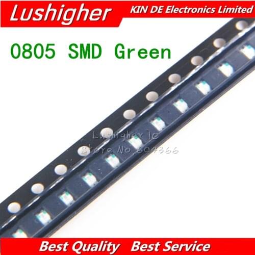 100pcs Green 0805 SMD LED Green Colour Diodes Light