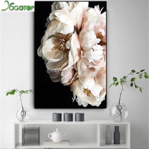 DIY 5D Diamond Painting Stereoscopic big peony flower Full square round drill Cross Stitch Rhinestone Mosaic Home Decor YY3402