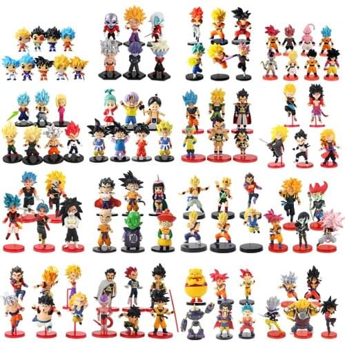 Anime Dragon Ball Figure Toys Son Goku Trunks Buu Kuririn Piccolo Frieza Vegeta Cell Broly Gogeta Chi Chi Statue PVC Model Dolls