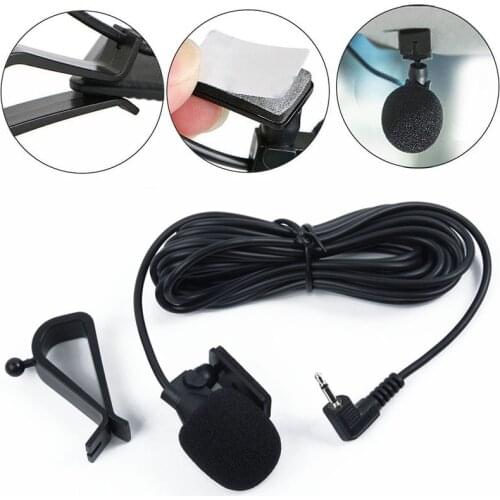 Car Radio 2.5MM Microphone Mic For Bluetooth Pioneer Stereo Receiver Black Newly