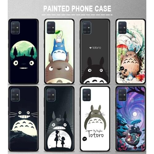 Phone Case For Samsung Galaxy A51 A71 5G A21s A11 A31 A41 A91 A72 A12 A02s Soft Silicon Back coque Matte Bumper Totoro Cases