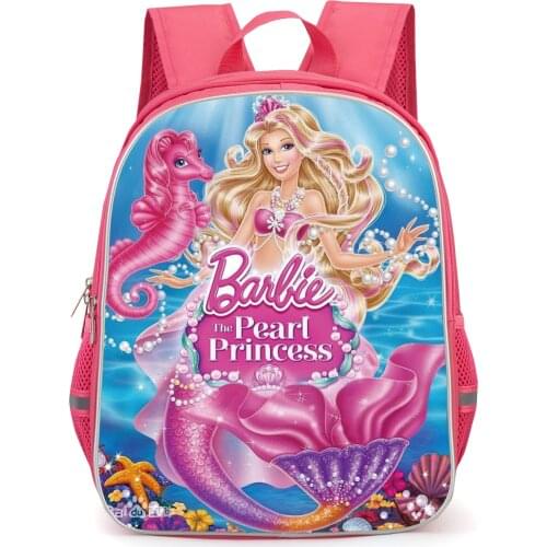 Little Mermaid Ariel Princess Backpack Kids School Bag Schoolbag Kindergarten Pink Preschool Elementary Satchel for Girls