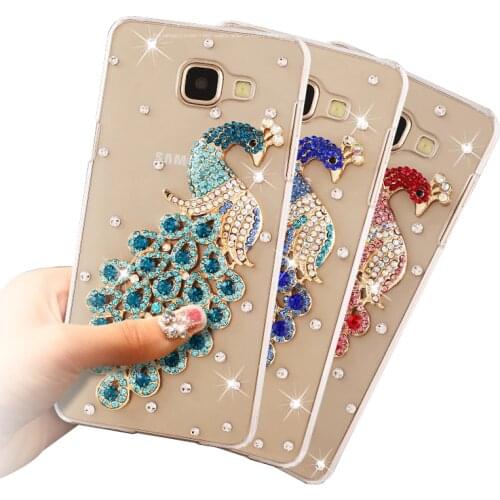 For Samsung Galaxy S10 A51 A71 A50 A20E A30S A40 A3 2016 A5 A7 2017 s8 s9 plus j4 j6 a6 2018 phone case cover peacock clear skin