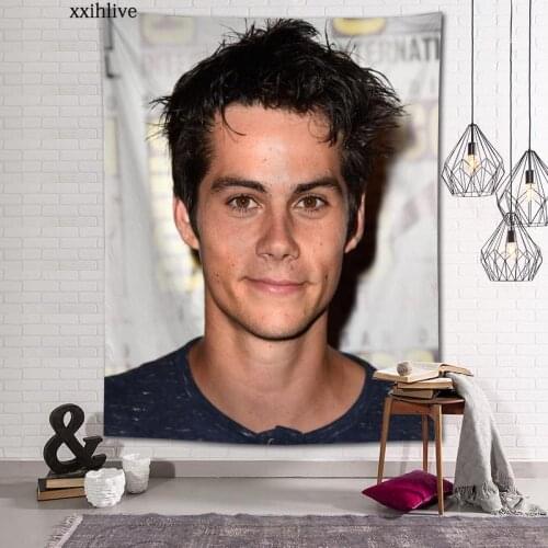 Custom Tapestry Actor Dylan O'Brien Printed Large Wall Tapestries Hippie Wall Hanging Bohemian Wall Art Decoration Room Decor