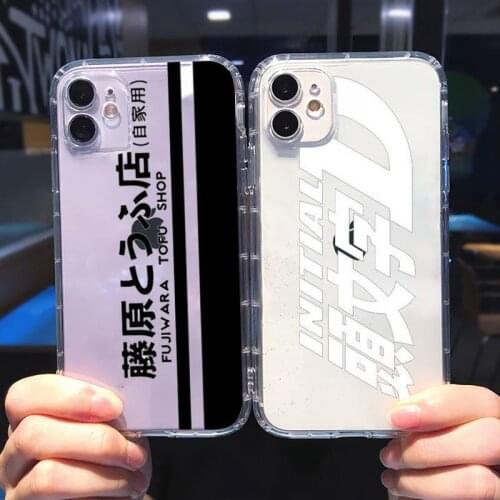 Initial D car Japan anime movie Transparent soft iphone 5 6 7 8 11 12 s c se plus mini x xs xr pro max cover shell funda