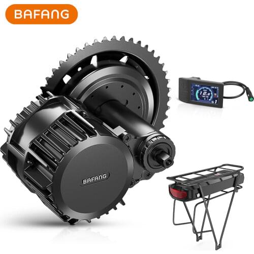 Bafang 48V 1000W 68mm 100mm 120mm BBS03 BBSHD Mid Drive Motor Conversion Kit with 17.5Ah Electric Bike Back Hanger Rack Battery