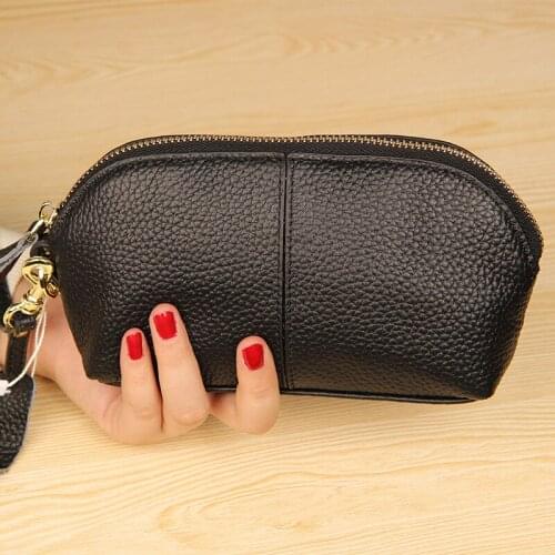 MJ Genuine Leather Womens Clutch Wallet Zipper Purse Bags Wristlet Clutches Versatile Money Purses Phone Bag for Women