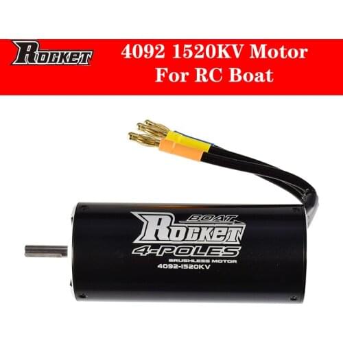 New Arrival Rocket 4092 Waterproof Brushless Motor 1520KV 4 Poles for Traxxas M41 Catamaran Spartan 1000mm RC Boat