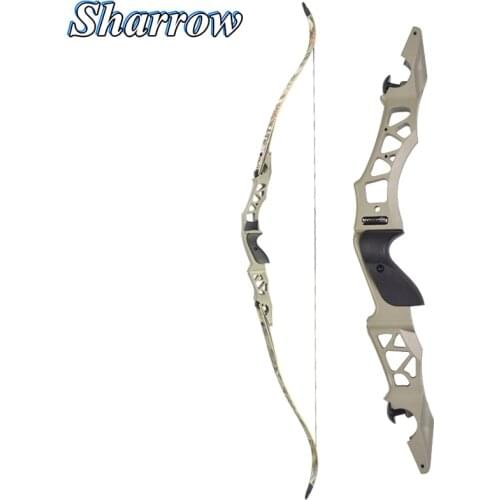 64'' Hunting Recurve Bow 30/35/40/45/50/55Lbs Archery with Arrow Rest Aluminum Alloy ILF Riser Takedown Bow Outdoor Accessory