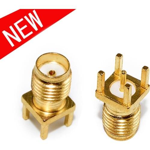5Pcs SMA-KE SMA Female Jack Adapter Solder Edge PCB Straight Mount RF Copper Connector Plug Socket