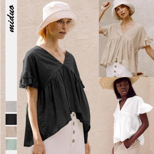 Prideannqi Women's Ruffle Shirts