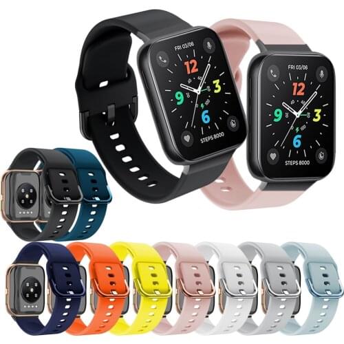 EiEuuk Band for Oppo Watch 1 2 41mm / 42mm / 46mm Smartwatch Sport Wristband Soft Silicone Gel Replacement Strap Watchband