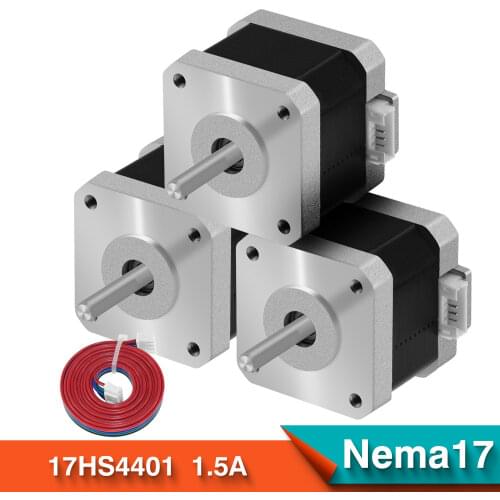 3pcs Usongshine Nema17 Stepper Motor 17HS4401 1.5A Nema 17 42BYGH 17HS4401 4 Lead for 3D Printer XYZ CNC Engraver