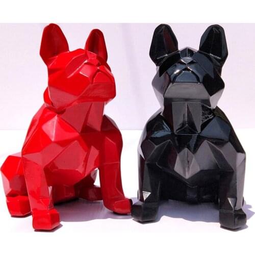 NORDIC GEOMETRIC BULLDOG DECORATION MODEL ROOM LUCKY DOG SCULPTURE ORNAMENTS ACT DECORATIONS OPENING GIFTS