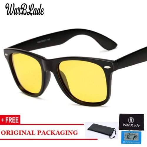 WarBLade Fashion Night Vision Sunglasses Polarized Sunglasses Men Driving Mirrors Coating Black Frame Eyewear Male Sun Glasses