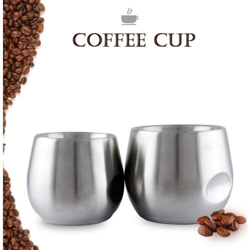 Double Wall Stainless Steel Mug Metal Coffee Mug Tea Cups - for Home Camping Outdoors RV Gift - Shatterproof
