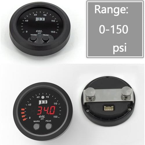 Universal Ultra-thin Electronic Oil pressure gauge with 1/8 npt sensor oil pressure red display digital 0-150psi