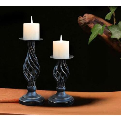 Iron Candle Holder Stable Elegant Decorative Metal Hollow Out Candle Holder Lamp Stand Candlestick for Home Romantic Fancy Dinne