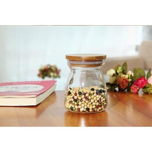 1PC 700ml 1100ml Borosilicate Glass Storage Box Tea Food Canister Kitchen Containers Jars Box Coffee Storage Tank JM 003