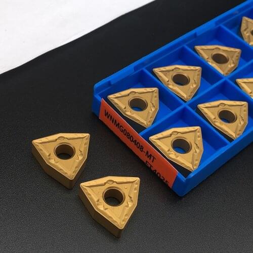 10PCS WNMG080408 MT FT4025 Turning Tool Carbide Inserts For Steel parts External Turning Tool Carbide Insert Lathe Cutter