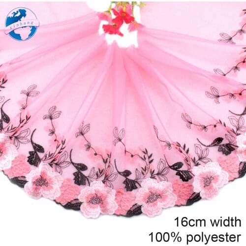 16cm polyester lace embroidery lace french lace ribbon fabric guipure diy trims sewing Accessories wedding decoration#4086