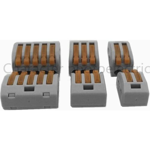 5pcs/lot Universal Compact Wire Wiring Connector 2 pin/ 3pin / 5pin Conductor Terminal Block With Lever